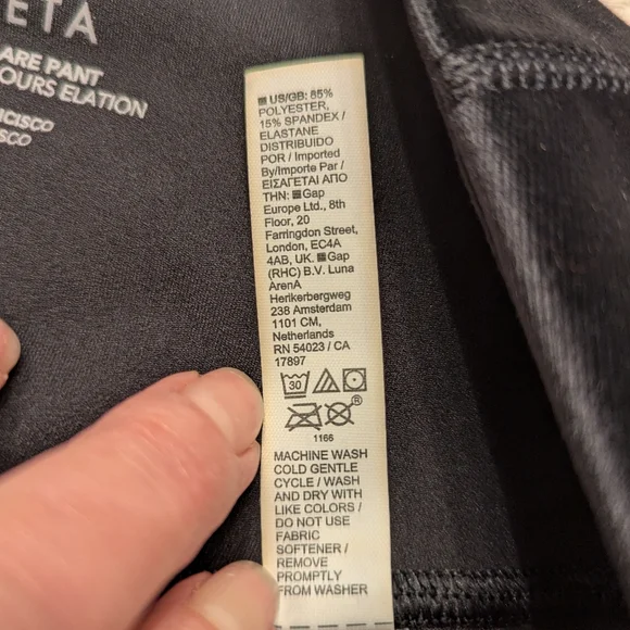 Athleta Black Elation Velvet Flare Pants Large Tall - Picture 6 of 7